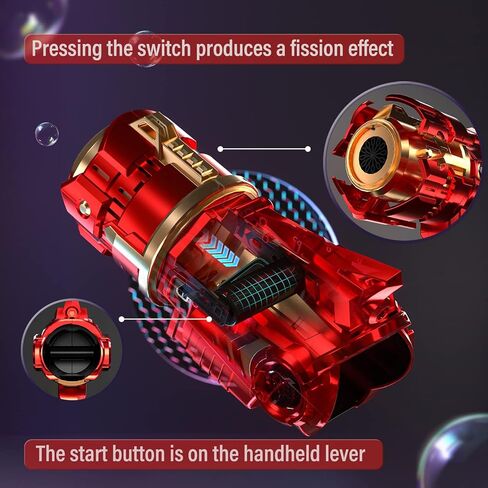 مسدس فقاعات للاطفال من سن 4 الى 8 سنوات، مسدس فقاعات 12 فتحة مع اضواء LED وينتج الاف الفقاعات في الدقيقة، العاب صنع الفقاعات في الهواء الطلق للاطفال والكبار في الصيف in Kuwait