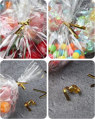Labeol Cellophane Bags 200Pcs 6X9 Treat Bags with Ties Goodie Bags Clear Plastic Bags for Packaging Favor Gift Cookie Candy Bakery Halloween Christmas in Saudi Arabia