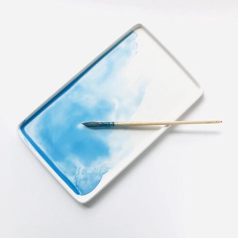 لوحة ألوان مائية من البورسلين من بور بيرد 9 × 5.5 بوصة لوحة سيراميك احترافية للفنانين in Kuwait