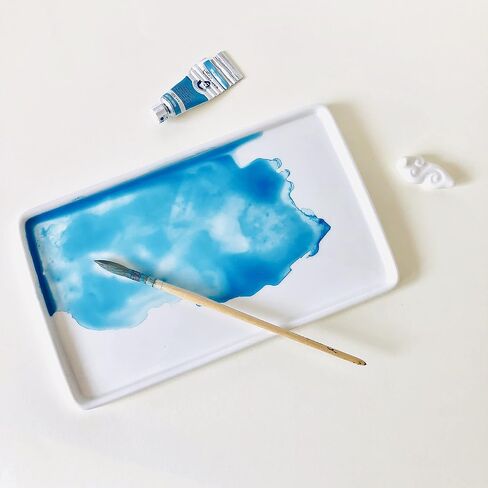 لوحة ألوان مائية من البورسلين من بور بيرد 9 × 5.5 بوصة لوحة سيراميك احترافية للفنانين in Kuwait