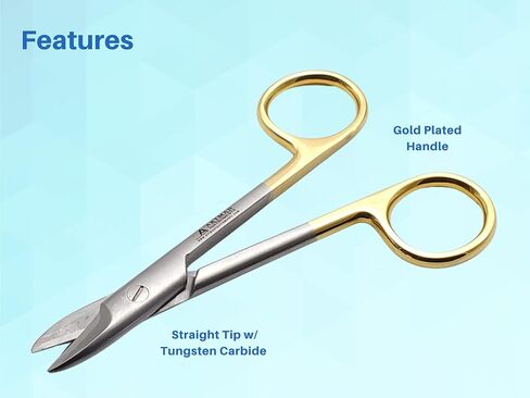 Dental Crown Collar cutting scissors 4.25" curved for thin metal plastic rubber sheet cutting scissors art n craft in Kuwait