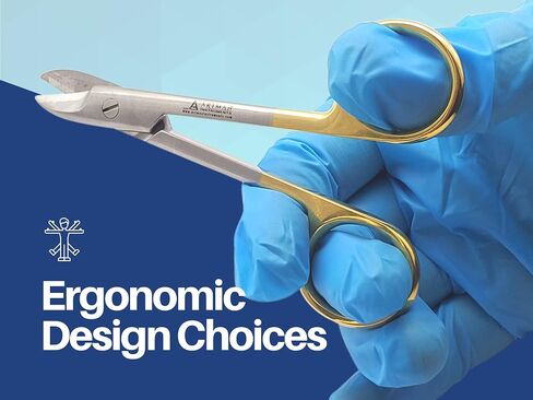 Dental Crown Collar cutting scissors 4.25" curved for thin metal plastic rubber sheet cutting scissors art n craft in Kuwait