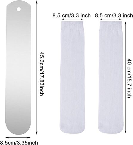 10 أزواج فارغة بيضاء التسامي الجوارب فارغة للطباعة الجوارب الرياضية مع 2 قطعة صبغ التسامي الجورب Jig المعدنية صبغ التسامي الرقصة للمراهقين الكبار DIY الجوارب شخصية, أبيض, Uncertainly in Kuwait