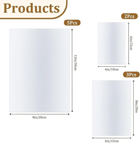 10 قطع فارغة من الالومنيوم مقاس 8 × 12/6 × 8/4 × 6 انش، لافتات معدنية فارغة ذاتية الصنع بسمك 0.45 ملم من الالومنيوم الابيض للصور العائلية والغرفة وديكور المكتب in Kuwait