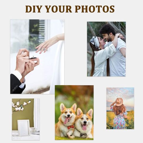 10 قطع فارغة من الالومنيوم مقاس 8 × 12/6 × 8/4 × 6 انش، لافتات معدنية فارغة ذاتية الصنع بسمك 0.45 ملم من الالومنيوم الابيض للصور العائلية والغرفة وديكور المكتب in Kuwait