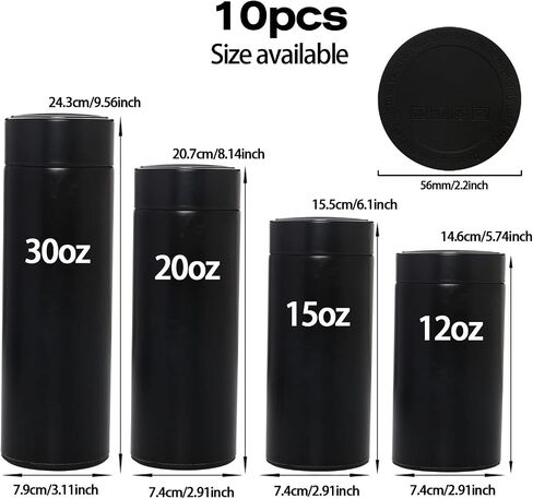 Rubber Bottoms for Sublimation Tumblers, 10PCS Protective Anti-Slip Coasters Tumbler Bumpers Silicone Bottom, Rubber Bottom for Wine Tumblers, Water Bottle, Skinny Tumblers, Jars 12oz/15oz/20oz/30oz in Saudi Arabia