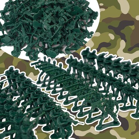 شخصيات رجال الجيش البلاستيكية من وانكو مقاس 5.08 سم، 10 منحوتات فريدة، عبوة من 100 قطعة (فضي) in Kuwait
