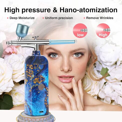 مجموعة فرش الهواء المحمولة بدون أسلاك لطلاء فرشاة الهواء المحمولة باليد القابلة لإعادة الشحن للماكياج، وتزيين الكعك، فن الأظافر، تلوين النموذج in Kuwait