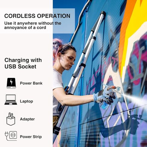 مجموعة فرش الهواء المحمولة بدون أسلاك لطلاء فرشاة الهواء المحمولة باليد القابلة لإعادة الشحن للماكياج، وتزيين الكعك، فن الأظافر، تلوين النموذج in Kuwait