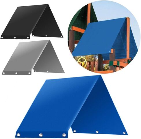 مجموعة أرجوحة LOCOLO مقاس 52 × 89 بوصة، قماش القنب البديل لمجموعة اللعب في الهواء الطلق، غطاء قماش القنب شديد التحمل، مظلة بديلة مناسبة لمجموعة اللعب الخارجية (رمادي) in Kuwait