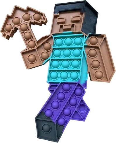 Push Minecraft Big Jumbo pop Bubble Fidget Toy, Giant Large Huge Square Stress Reliever Silicone Toy for Kids and Adults in Kuwait