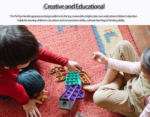 Push Minecraft Big Jumbo pop Bubble Fidget Toy, Giant Large Huge Square Stress Reliever Silicone Toy for Kids and Adults in Kuwait