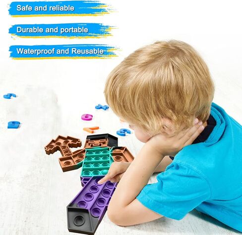 Push Minecraft Big Jumbo pop Bubble Fidget Toy, Giant Large Huge Square Stress Reliever Silicone Toy for Kids and Adults in Kuwait