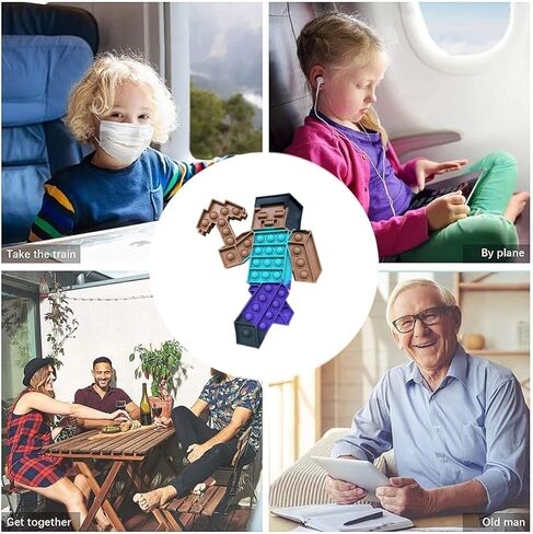 Push Minecraft Big Jumbo pop Bubble Fidget Toy, Giant Large Huge Square Stress Reliever Silicone Toy for Kids and Adults in Kuwait