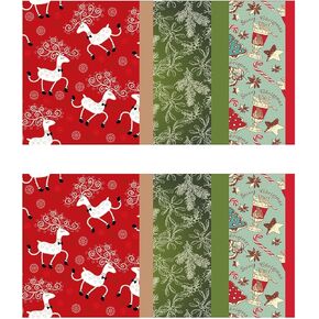 مناديل ورقية كلاسيكية كرافت (رسومات الرنة لعيد الميلاد - صودا شوب - 2 عبوة، إجمالي 204 ورقة in Kuwait