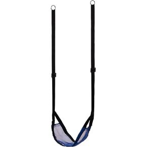Indoor and Outdoor Patio Playground Kids Fun Hanging Mesh Fabric Tree Swing with Adjustable Strap (Blue)