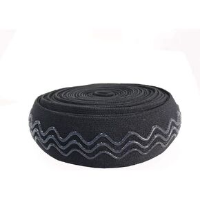 شريط مطاطي من السيليكون المدعوم من Zig Zag Wave للملابس - 5 ياردات لكل لفة (38 مم FBA) in Kuwait