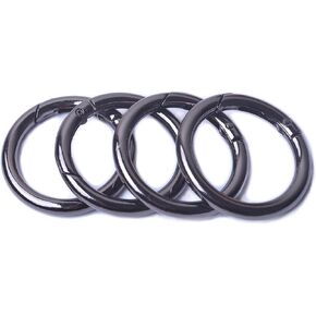 8pcs Silver Spring O Ring Round Carabiner Key Ring Carabiner Metal Clasp Spring Key Ring Clips Purses Hardware BBC3 (1''(2.5cm), Silver) in Kuwait