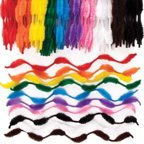 Baker Ross FE323 Bright Pipe Cleaners Craft Set - Pack of 100, Craft Wire, Card Making Supplies, Childrens Arts and Crafts Materials, Embellishments for Crafting in Kuwait