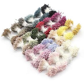 900pcs/lot Multicolor DIY Pearl Flower Stamen Pistil 1mm Floral Stamen(Color 1)