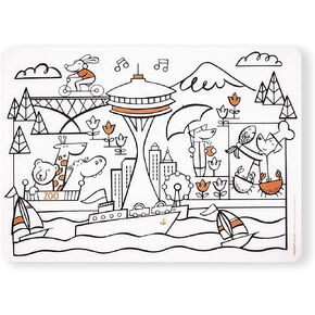 modern-twist 10 x 14 Reusable Coloring Doodle Mat, Alphabet Animals, Pack of 1 in Kuwait