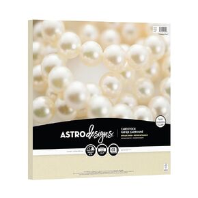 Astrodesigns Crafting Cardstock, 12" x 12", 65 lb/176 gsm, Champagne Pearl, 60 Sheets (91052) in Kuwait