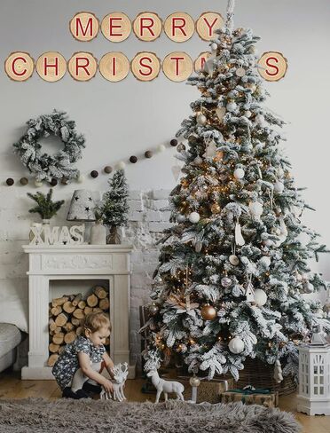 DSYIL 22 Pack Wood Slices Bulk, 5.1-5.5 Inches Wood Rounds, Unfinished Wood Circle Craft Kit, Wood Slabs for Weddings Table Centerpieces Decor and Christmas Ornaments in Kuwait