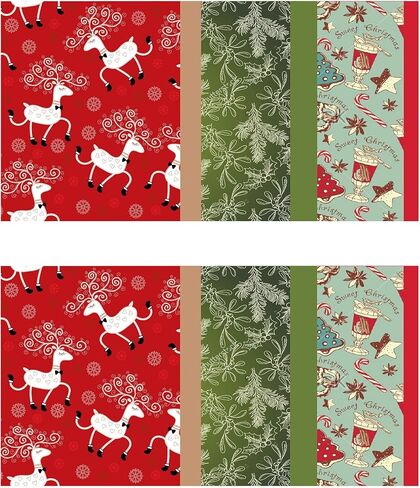 مناديل ورقية كلاسيكية كرافت (رسومات الرنة لعيد الميلاد - صودا شوب - 2 عبوة، إجمالي 204 ورقة in Kuwait