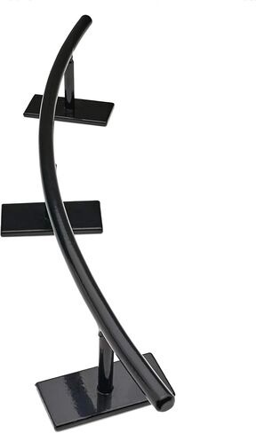 Fingerboard Rail C Curved Metal Solid Steel Round Rails Ramp and Skate Parks (R4C) (Black) in Kuwait