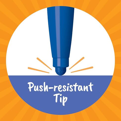 BIC Magic Marker, Flexible Brush Tip (4.5 mm), Assorted Colors, Kids Coloring, 36-Count in Kuwait