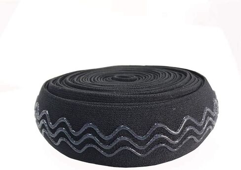 شريط مطاطي من السيليكون المدعوم من Zig Zag Wave للملابس - 5 ياردات لكل لفة (38 مم FBA) in Kuwait