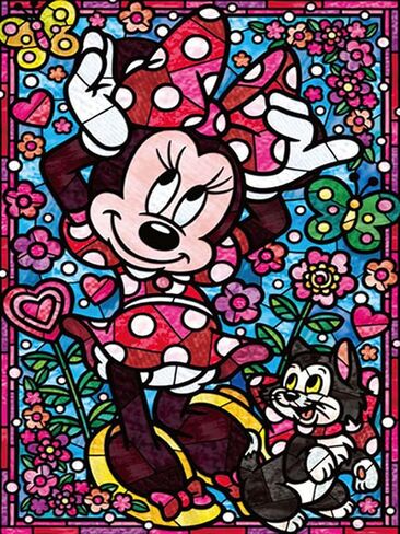 Palodio 5d الماس مجموعات الطلاء الماوس، مجموعات الفن الماس للبالغين الكرتون، الطلاء بالأرقام الحفر المستديرة الكاملة عبر غرزة الكريستال حجر الراين ديكور المنزل الجدار 12x16 بوصة-3 in Kuwait