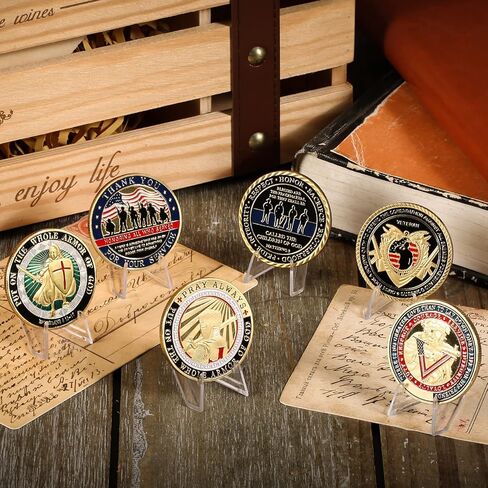 Challenge Coin, Armor of God, Ephesians 6:13-17, Religious Challenge Coins, Bible Coin, Commemorative Coin with Display Box, Christian Gifts in Kuwait