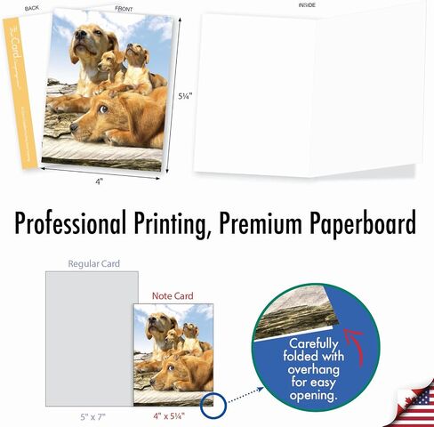 The Best Card Company - 10 بطاقات تهنئة فارغة للكلاب لجميع المناسبات (4 × 5.12 بوصة) - Puppy Love M6546OCB in Kuwait