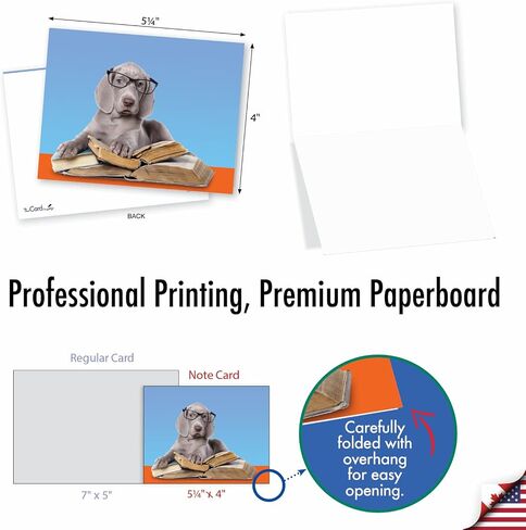 The Best Card Company - 10 بطاقات تهنئة فارغة للكلاب لجميع المناسبات (4 × 5.12 بوصة) - Puppy Love M6546OCB in Kuwait