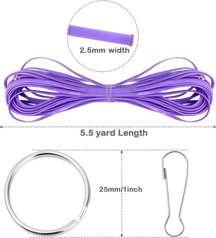 Cinvo 22 Colors Glitter Lanyard String Gimp Plastic Lacing Cord Strings with Snap Clip Hooks and Keyrings for Bracelets Scoubidou DIY Craft Jewelry Making in Kuwait