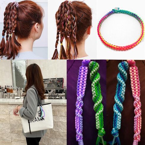 Cinvo 22 Colors Glitter Lanyard String Gimp Plastic Lacing Cord Strings with Snap Clip Hooks and Keyrings for Bracelets Scoubidou DIY Craft Jewelry Making in Kuwait