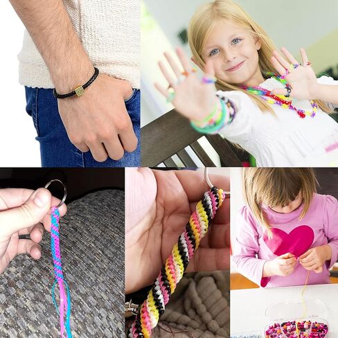 Cinvo 22 Colors Glitter Lanyard String Gimp Plastic Lacing Cord Strings with Snap Clip Hooks and Keyrings for Bracelets Scoubidou DIY Craft Jewelry Making in Kuwait