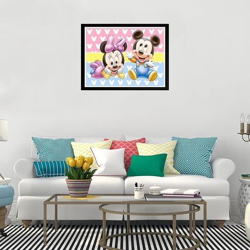 PALODIO 5D الماس اللوحة مجموعات الرسوم المتحركة، والطلاء مع الماس الفن MousePaint بالأرقام كامل جولة الحفر عبر غرزة الكريستال حجر الراين ديكور المنزل الجدار 12x16 بوصة in Kuwait