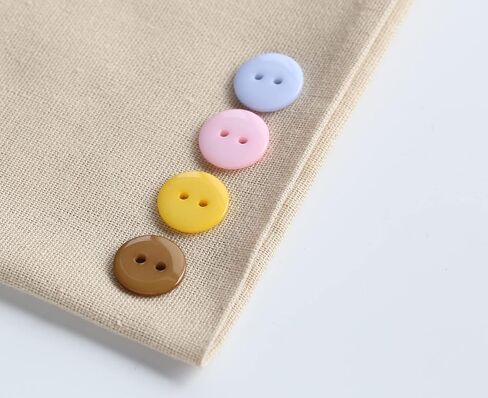 345pcs 5/8 Inch(15mm) Multi Colors Buttons 2 Holes Resin Button Assorted 15 Colors for Sewing and DIY Crafts with Plastic Box (Each Color 23 pcs) in Saudi Arabia