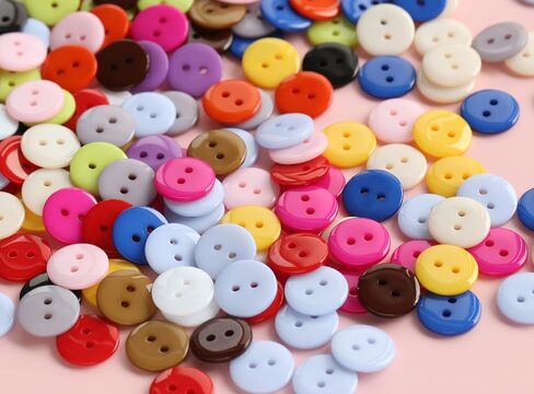 345pcs 5/8 Inch(15mm) Multi Colors Buttons 2 Holes Resin Button Assorted 15 Colors for Sewing and DIY Crafts with Plastic Box (Each Color 23 pcs) in Saudi Arabia