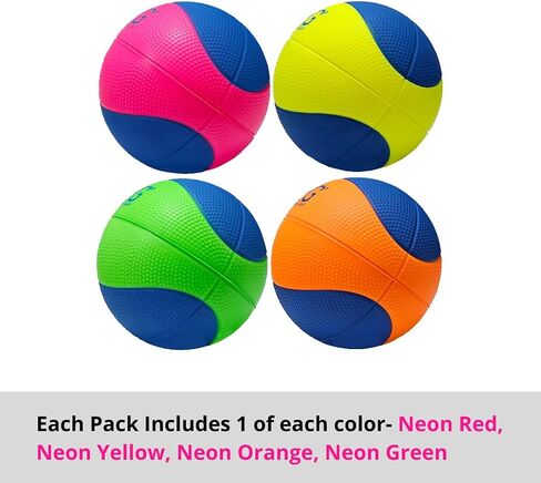 Macro Giant (48 pcs) 6 Inch (Dia.) PU Foam Basketball, Pack of 4 pcs Balls, 12 Pack, Basic Colors, Wholesale, Bouncing, Beginner, Training Practice, Playground, Preschool, Kindergarten in Saudi Arabia