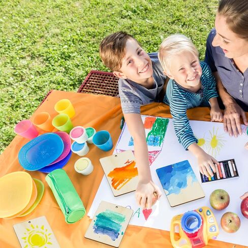 FSWCCK 40 قطعة خشبية غير مكتملة، علامات خشبية ريفية فارغة على شكل مستطيل مع فتحات وفتحات خشبية خفيفة، وحبل قنب 10 متر، للمشروعات اليدوية، والديكورات المعلقة، والرسم، والتلطيخ (2.5 × 3.5) in Kuwait