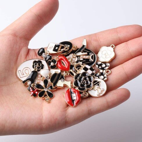 مجموعة متنوعة من حليات أحمر الشفاه للمكياج مطلية بالذهب من أجل صناعة المجوهرات والأساور والقلادات مع خطافات هوائية in Kuwait