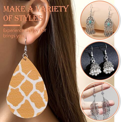 TOAOB 200pcs 925 Silver Plated Earring Hooks Ear Wires Fish Hooks Earring Making Kit with 18mm Antique Bronze Hypoallergenic Earring Hooks and 200pcs Earring Backs for DIY Jewelry Making in Saudi Arabia