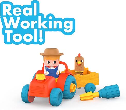 Educational Insights Design & Drill Bolt Buddies Tractor Take Apart Toy with Screwdriver Tool, Preschool STEM Toy, Gift For Boys & Girls, Ages 3+ in Saudi Arabia