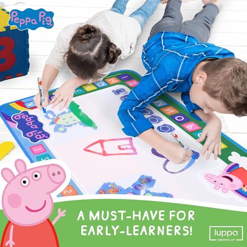 Kids Toys Water Doodle Mat - Peppa Pig 27.5 X 19.6 Inches Reusable Large Painting Writing Color Doodle Mat Drawing Board, Toddler Educational Toys for Age 3 and Up Year Old Girls & Boys in Saudi Arabia