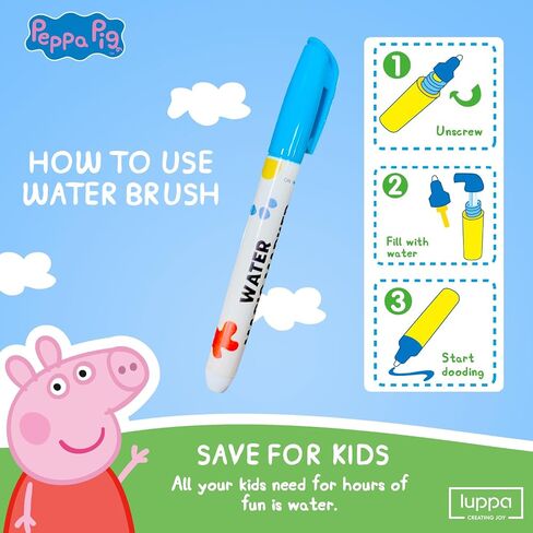 Kids Toys Water Doodle Mat - Peppa Pig 27.5 X 19.6 Inches Reusable Large Painting Writing Color Doodle Mat Drawing Board, Toddler Educational Toys for Age 3 and Up Year Old Girls & Boys in Saudi Arabia