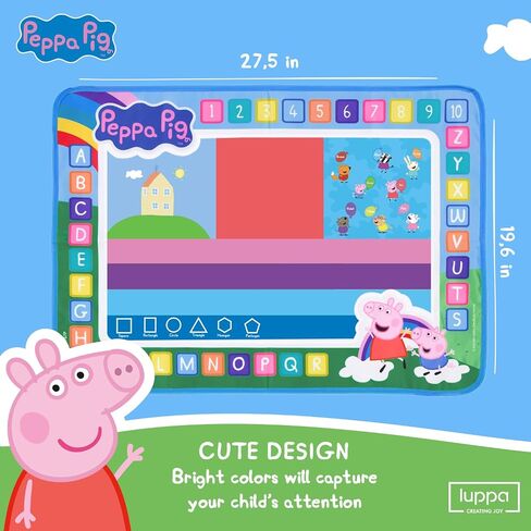 Kids Toys Water Doodle Mat - Peppa Pig 27.5 X 19.6 Inches Reusable Large Painting Writing Color Doodle Mat Drawing Board, Toddler Educational Toys for Age 3 and Up Year Old Girls & Boys in Saudi Arabia