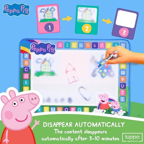 Kids Toys Water Doodle Mat - Peppa Pig 27.5 X 19.6 Inches Reusable Large Painting Writing Color Doodle Mat Drawing Board, Toddler Educational Toys for Age 3 and Up Year Old Girls & Boys in Saudi Arabia